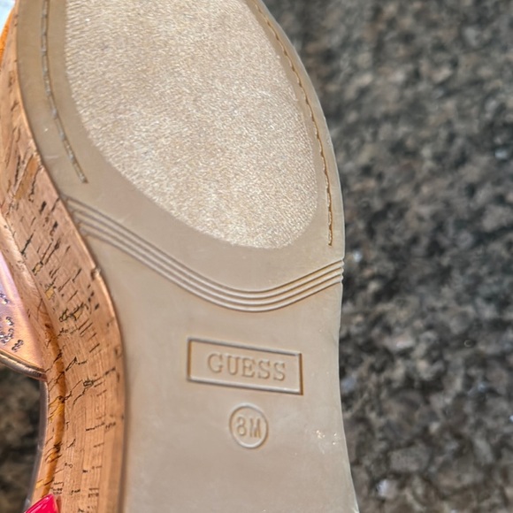 Guess Pink cork Wedge Sandals NWT - Picture 13 of 13